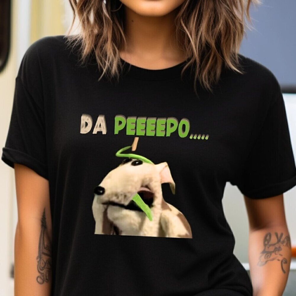 Retro Peepo Meme Trendy Funny Graphic Unisex T-Shirt .